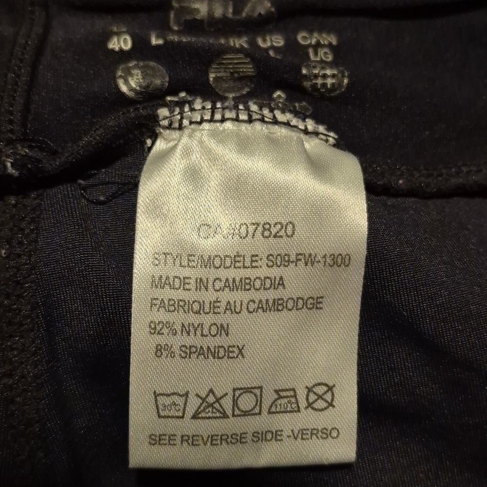 Fila women's Large wide leg pull on pants small defect on back of leg GUC - Picture 8 of 9